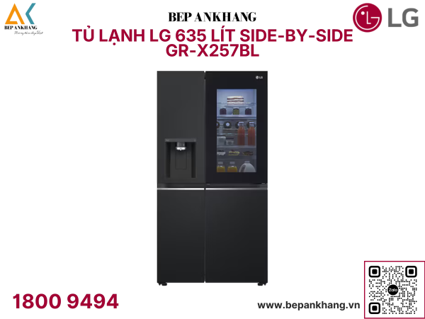 Tủ lạnh LG Inverter 635 Lít Side By Side InstaView Door-in-Door GR-X257BL